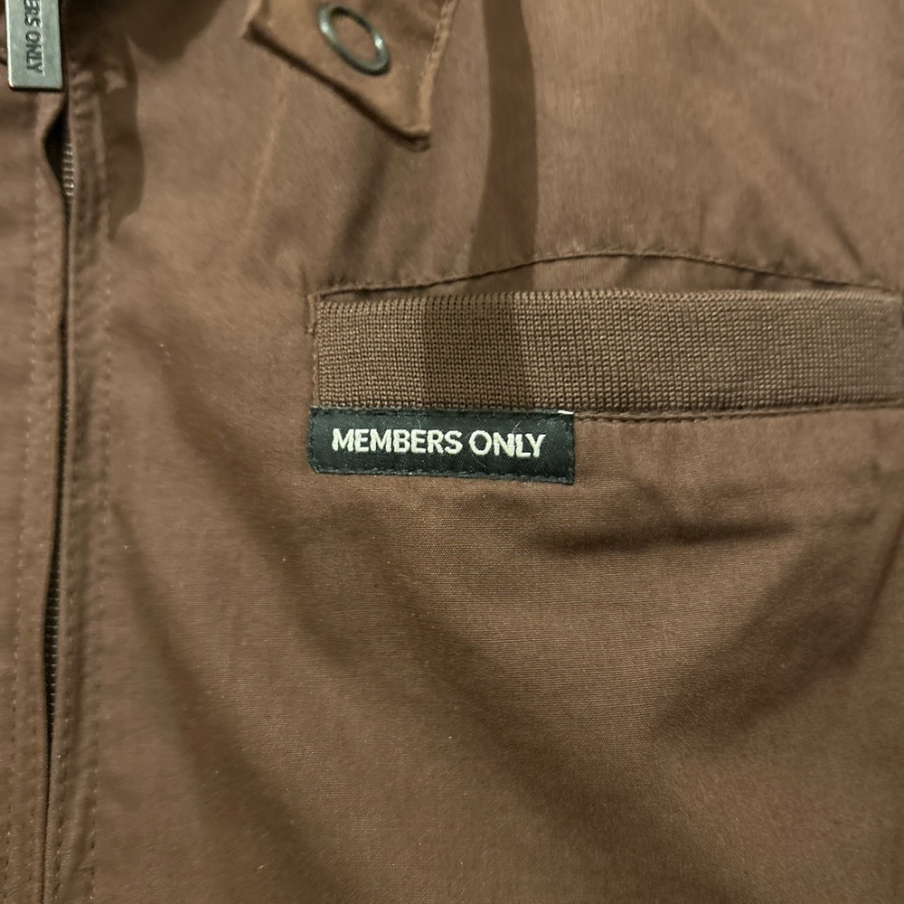 Members Only Iconic Racer Brown Jacket - Picture 2 of 6